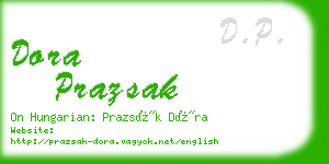 dora prazsak business card